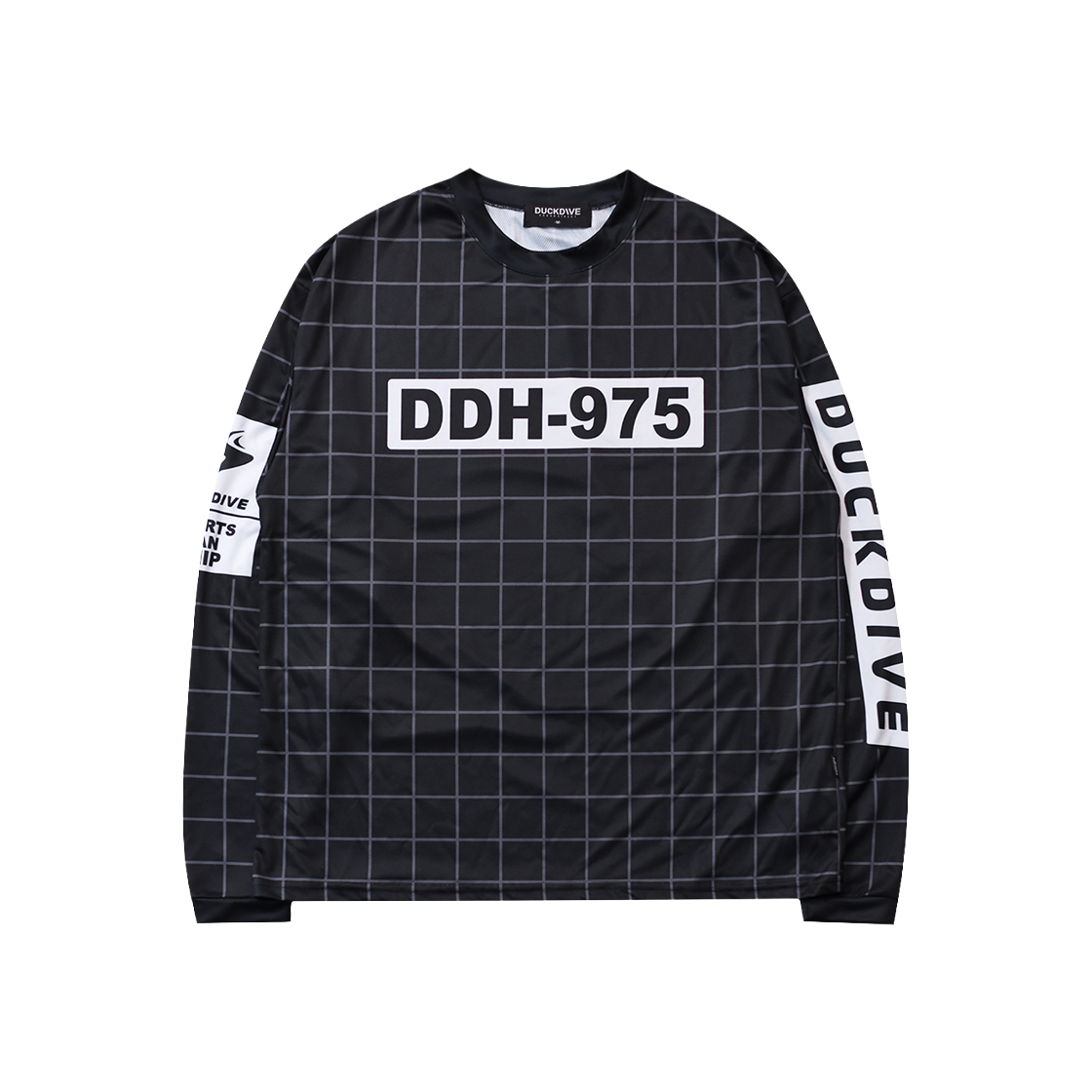 덕다이브 그리드 레이싱 오버핏 롱슬리브 블랙(DUCKDIVE Grid Racing Oversized Long Sleeve Black)