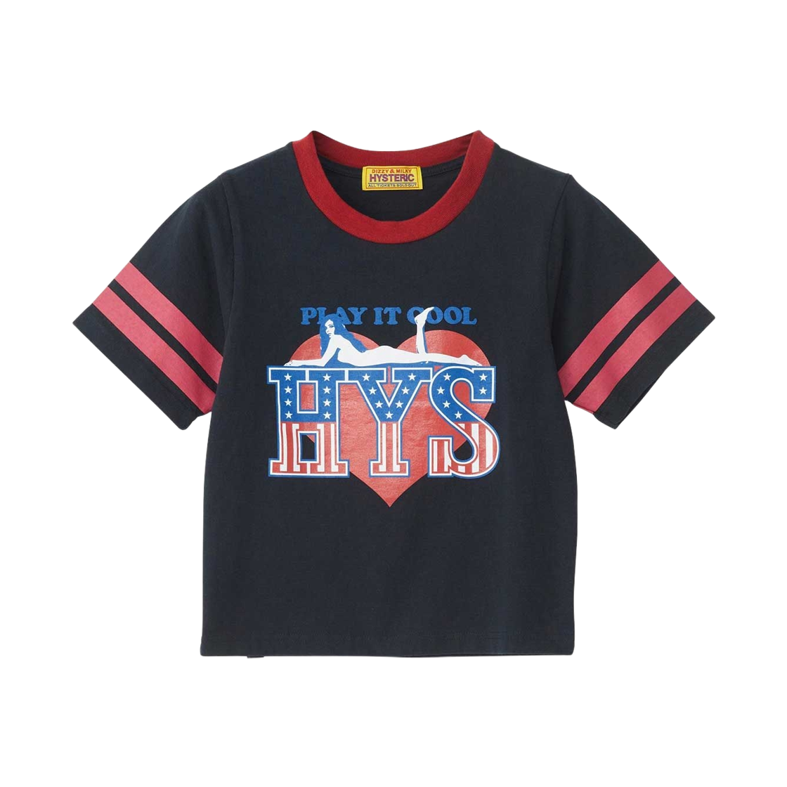 01261CT03 (W) Hysteric Glamour Play It Cool T-Shirt Black