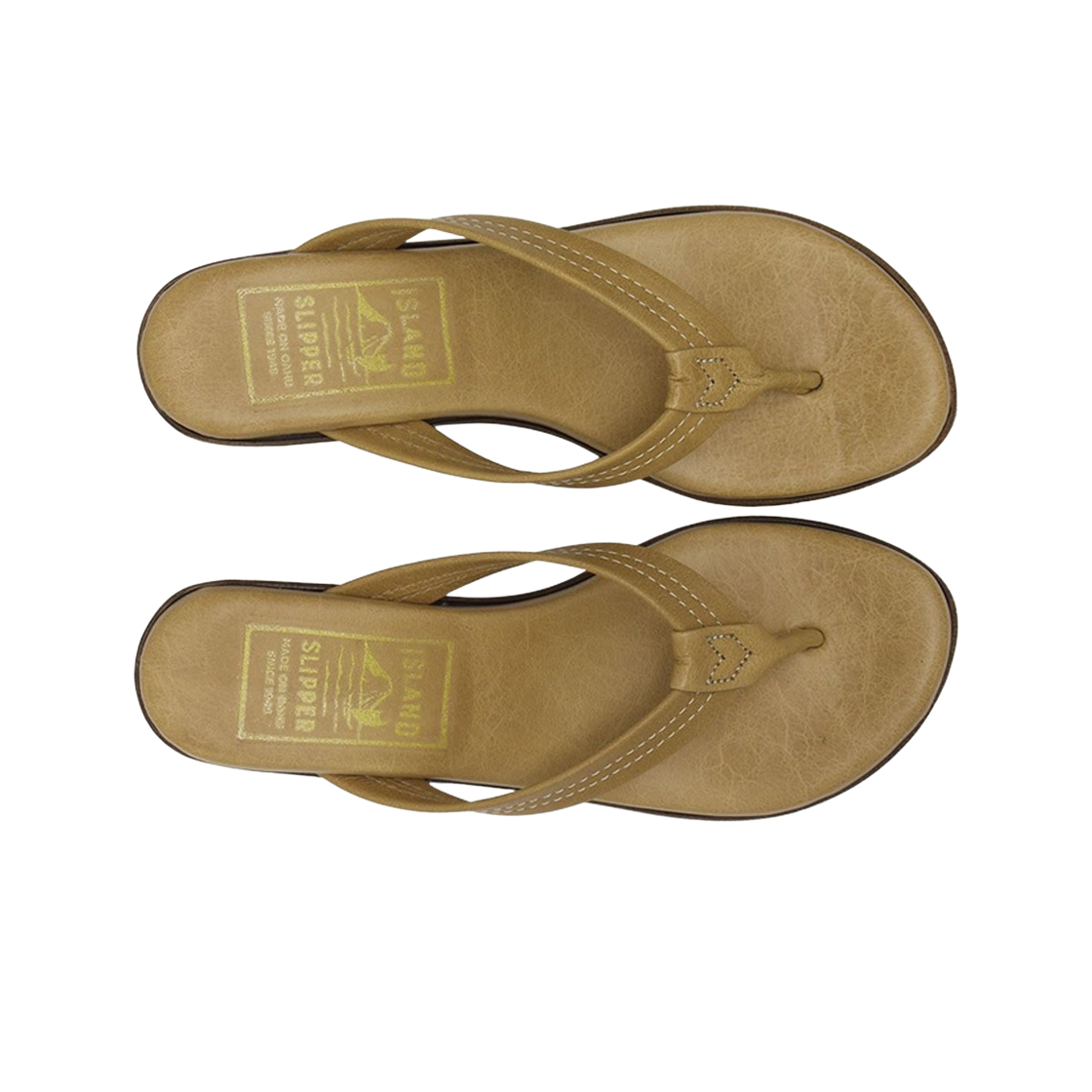 (W) 아일랜드 슬리퍼 클래식 레더 웨지 샌들 탄 베이지((W) Island Slipper Classic Leather Wedge Sandals Tan Beige) - 2