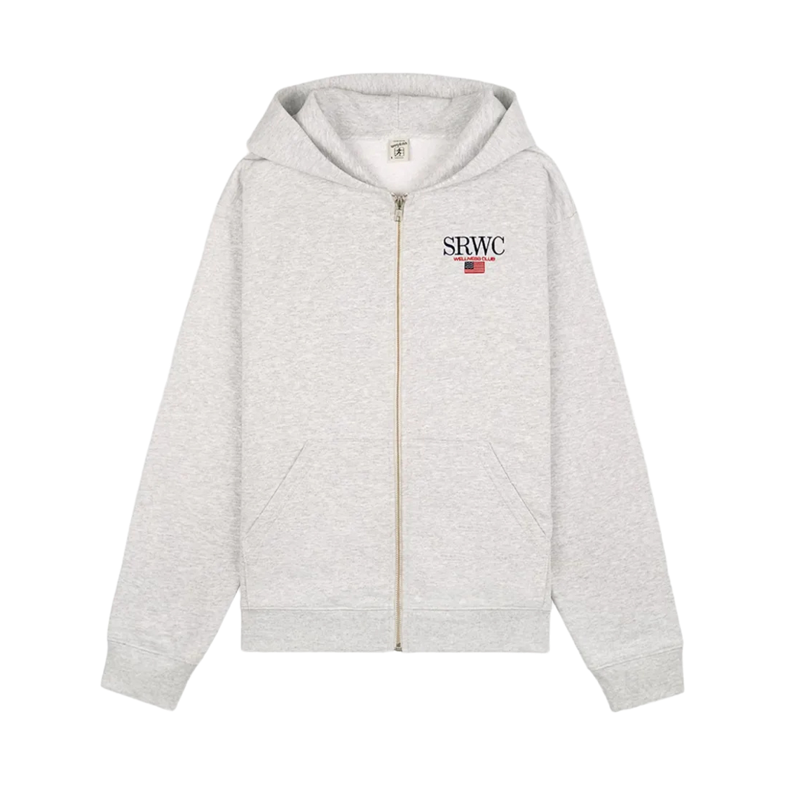 ST08863177GY Sporty & Rich Zip Hoodie Heather Grey