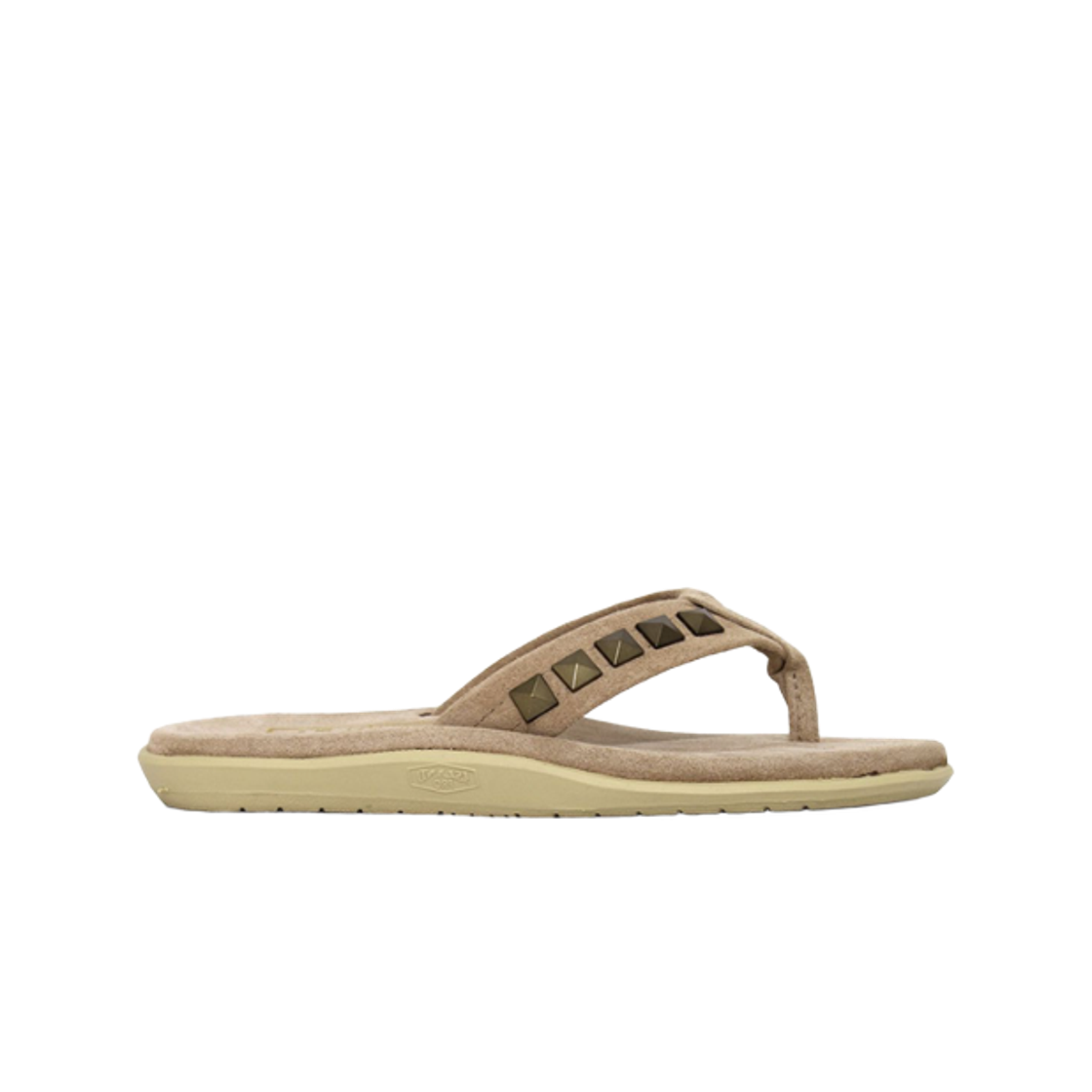아일랜드 슬리퍼 스웨이드 18 스터드 토프 퓨터 브론지(Island Slipper Suade 18 Studs Taupe Pewter Bronzi)