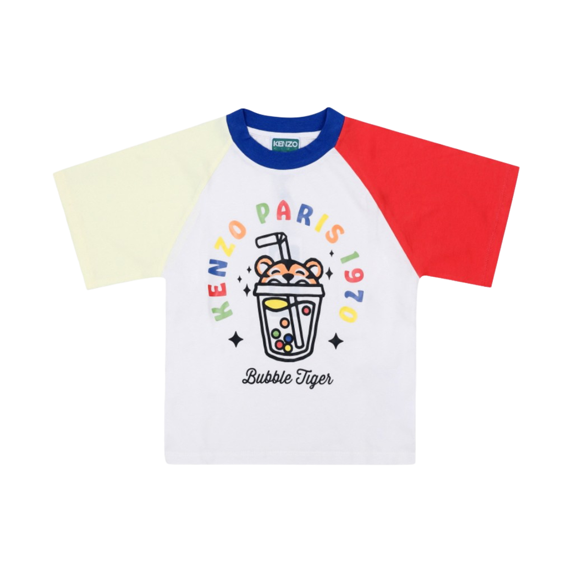 K61852-117 (Kids) Kenzo Happy Sweet Tiger Bubble T-Shirt White Multicolor