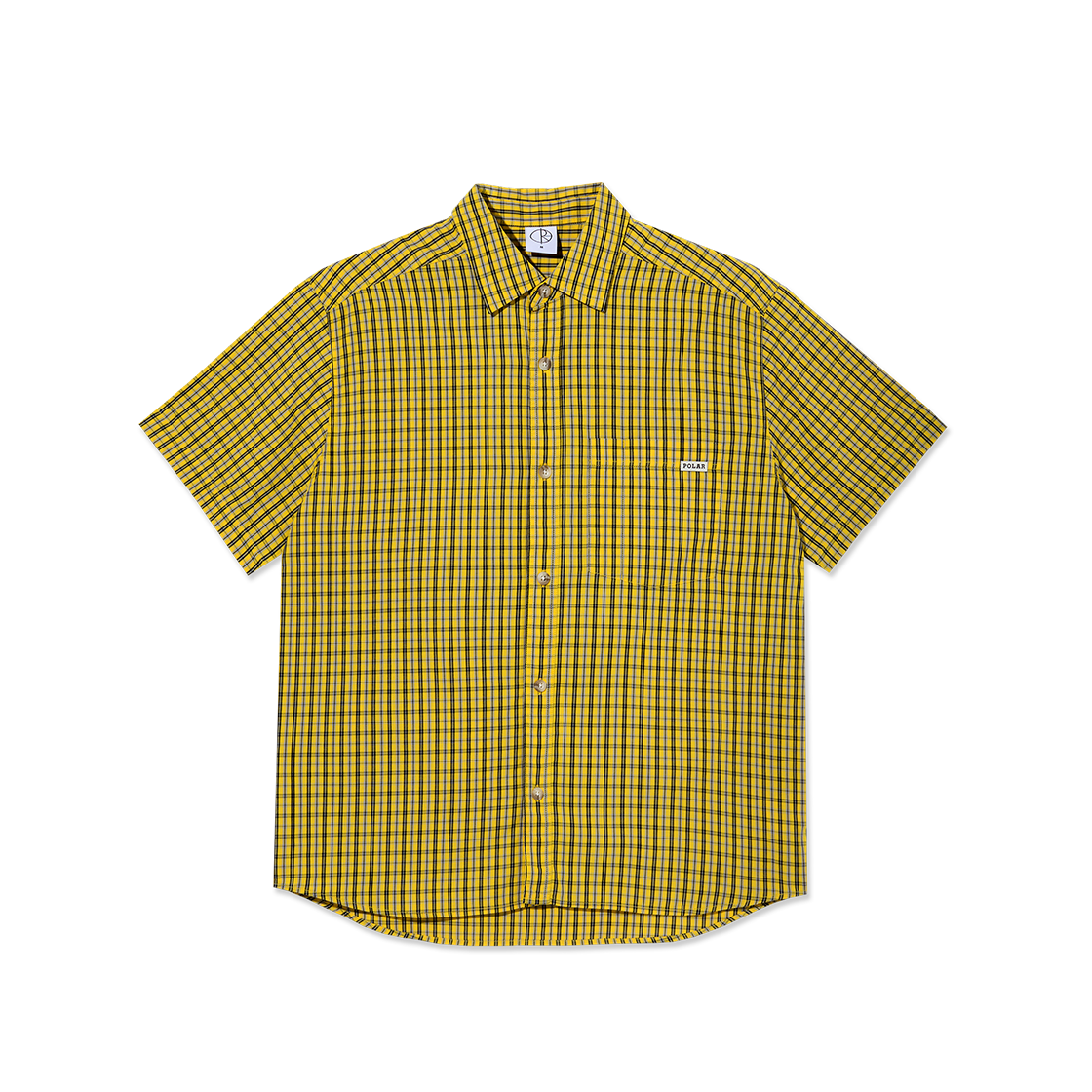 P000BLQD Polar Skate Co. Mitchell Shirt Lemon/Black