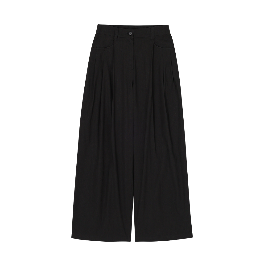 WI3PT316BK (W) SONGZIO Level Volume Linen Pants Black