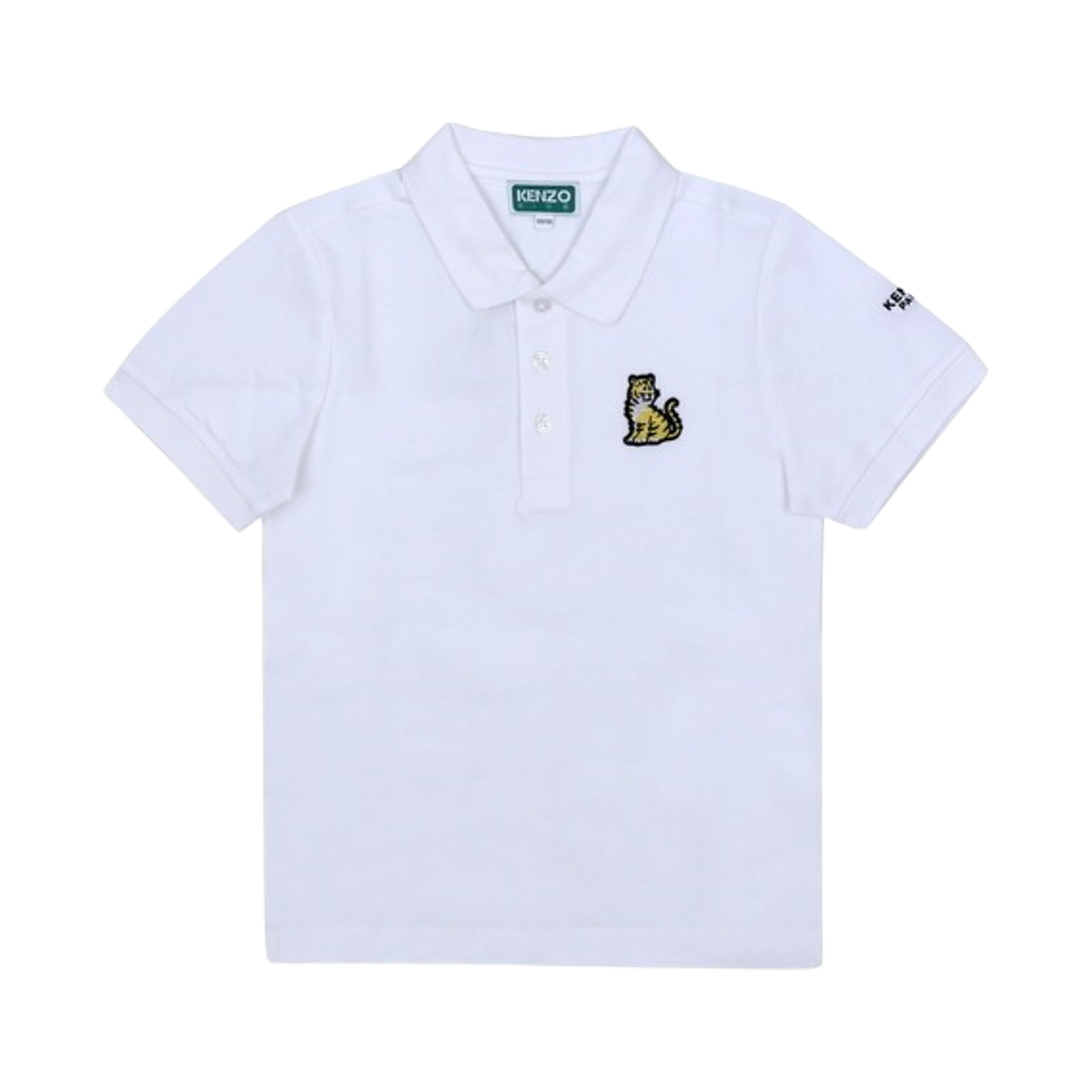 K61694-10P (Kids) Kenzo Kotora Tiger Polo Shirt White