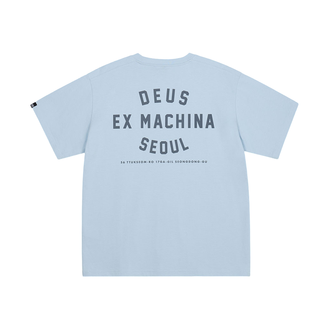 - Deus Ex Machina Seoul College Address T-Shirt Light Blue