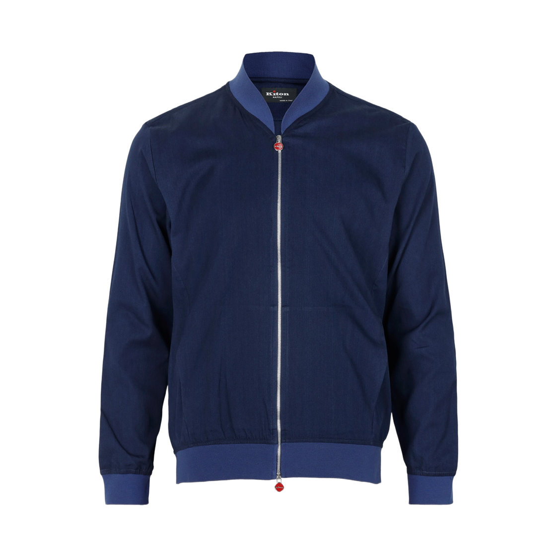 키톤 퓨어 코튼 지퍼 자켓 네이비(Kiton Pure Cotton Jacket with Zipper Navy)