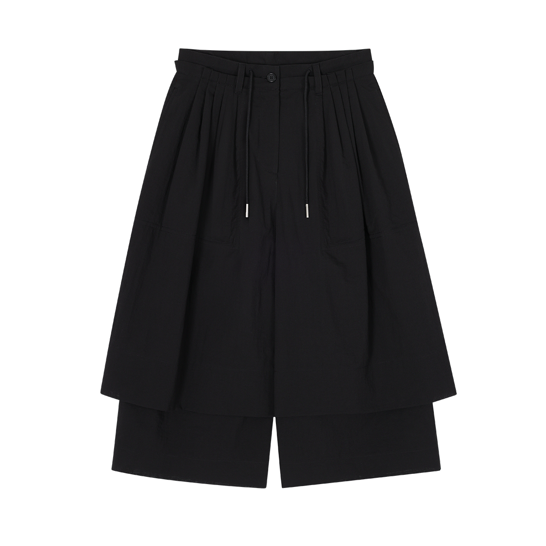 WI3PT760BK (W) SONGZIO COLLECTION Ghostfold Crop Wide Pants Black