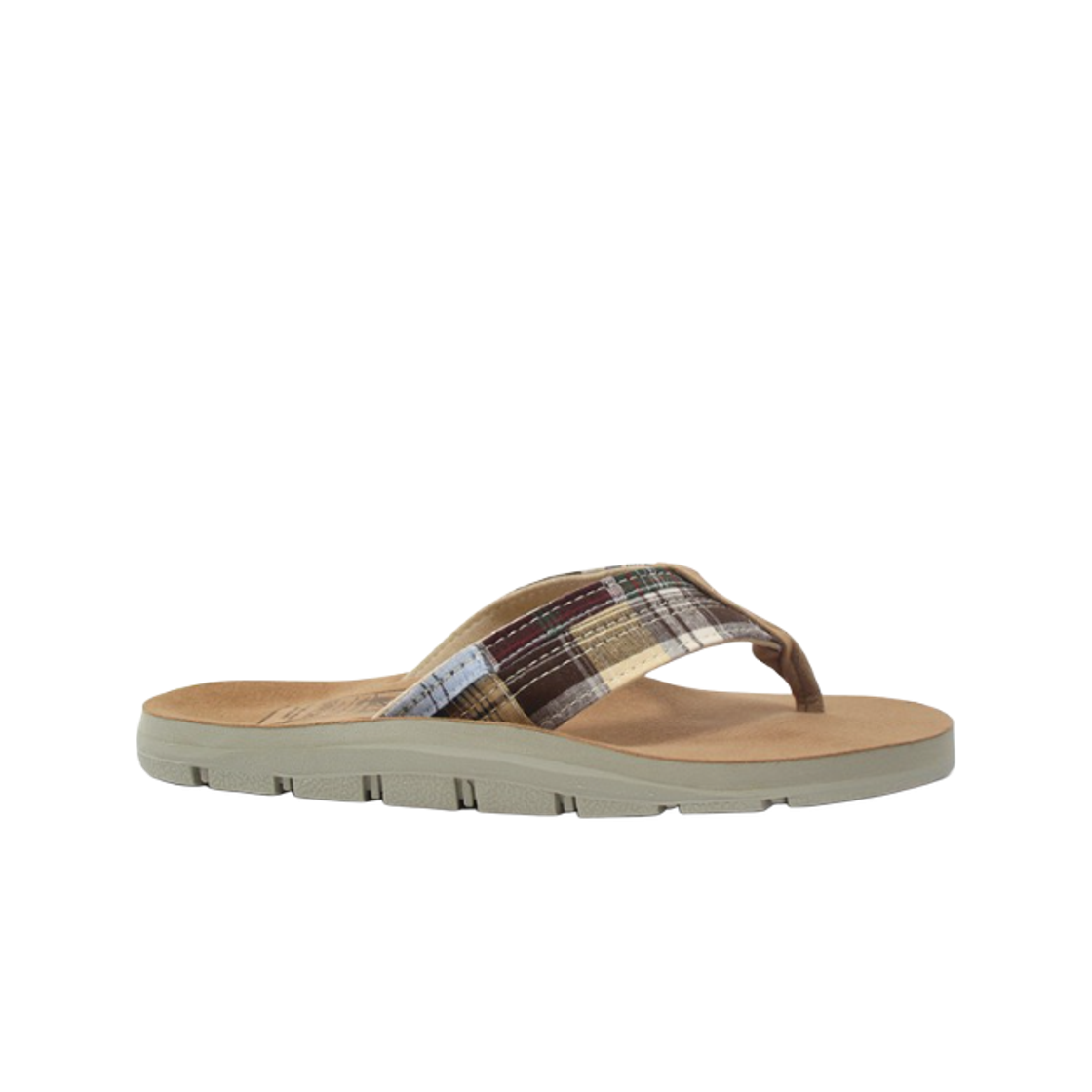 아일랜드 슬리퍼 마드라스 덱 슬라이드 탄 마드라스(Island Slipper Madras Deck Slide Tan Madras)