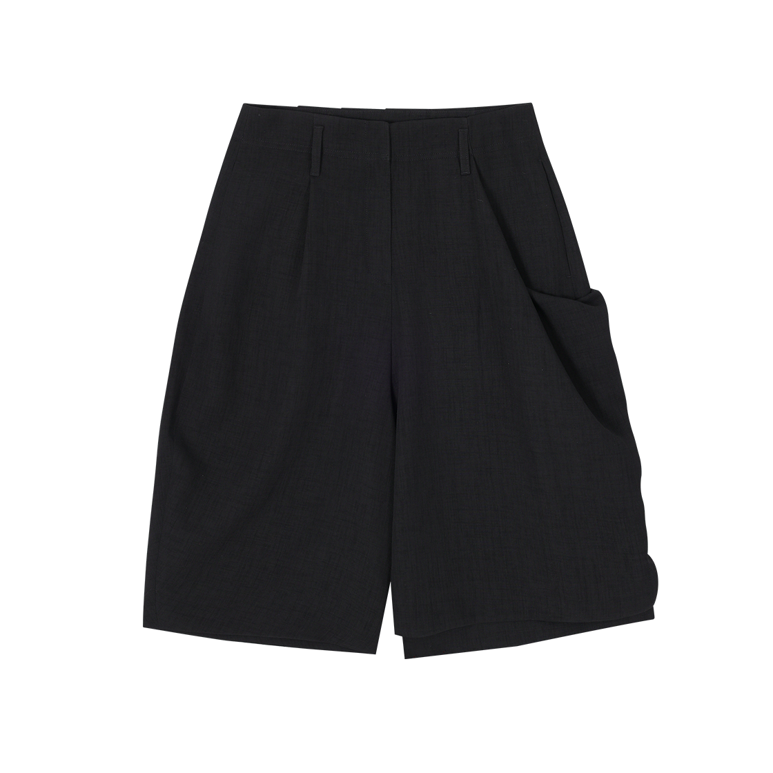 WI3PT312BK (W) SONGZIO Casecade Drape Shorts Black