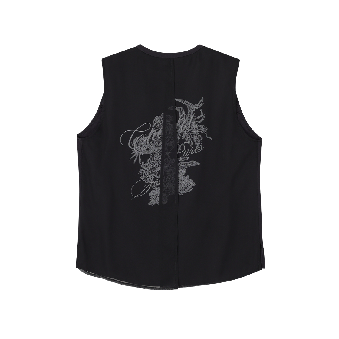 (W) 송지오 컬렉션 플뢰르 엠브로이드 셔링 탑 블랙((W) SONGZIO COLLECTION Fleur Embroidered Shirring Top Black) - 2