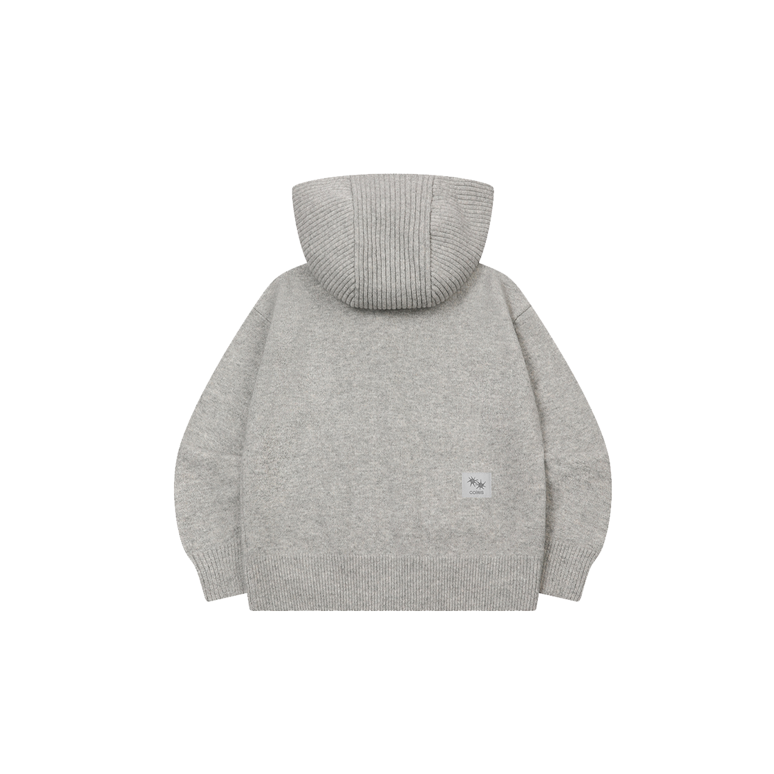 코이리스 저니 사선 버튼 하이넥 후드 니트 가디건 라이트 멜란지(Coiris Jonny Slanted Button High Neck Hood Knit Cardigan Light Melange) - 2