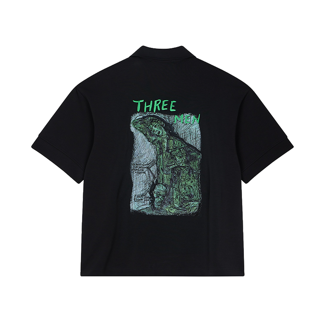 ZI3TS326BK ZIOSONGZIO Egon Schiele Collared T-Shirt Black