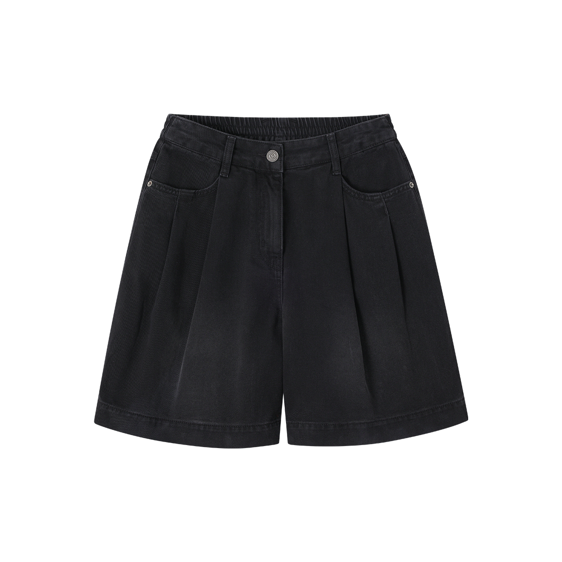 WI3PT328BK (W) SONGZIO Level Volume Denim Shorts Black