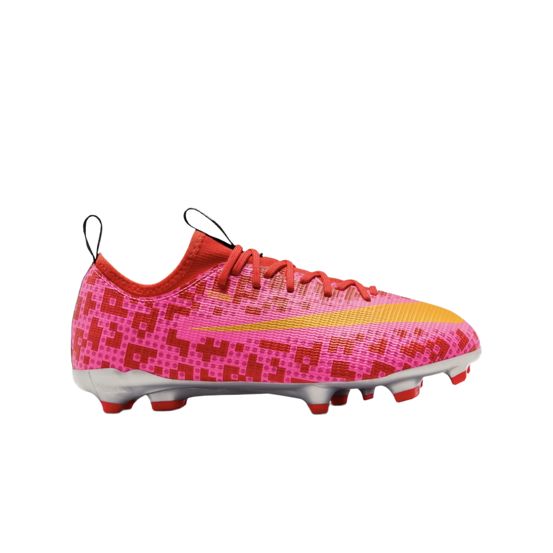 IQ3580-601 (GS) Nike x Lego Mercurial Vapor Academy Low-Top Cleats Rush Red Metallic Silver