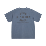 Deus Ex Machina Dyed Seoul College Address T-Shirt Dusty Navy