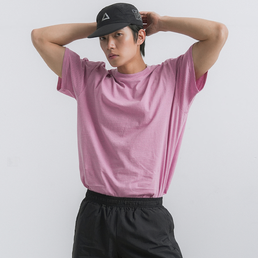 디아더생츄어리 NRNL ST 반팔 티셔츠 스피드 핑크(THE ATHER SANCTUARY NRNL Stripe SS Tee Speed Pink) - 5