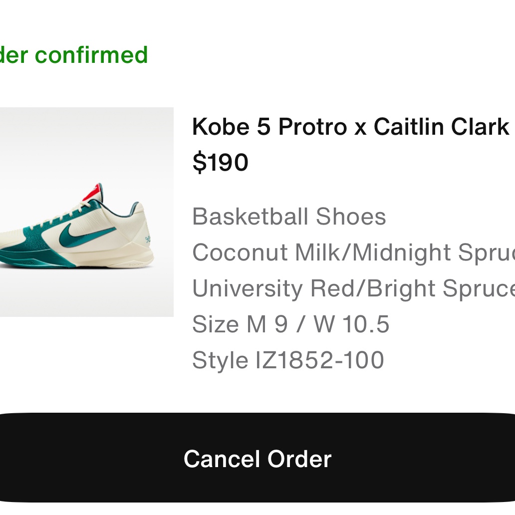 Nike x Caitlin Clark Kobe 5 Protro Coconut Milk Bright Spruce 착용 스타일
