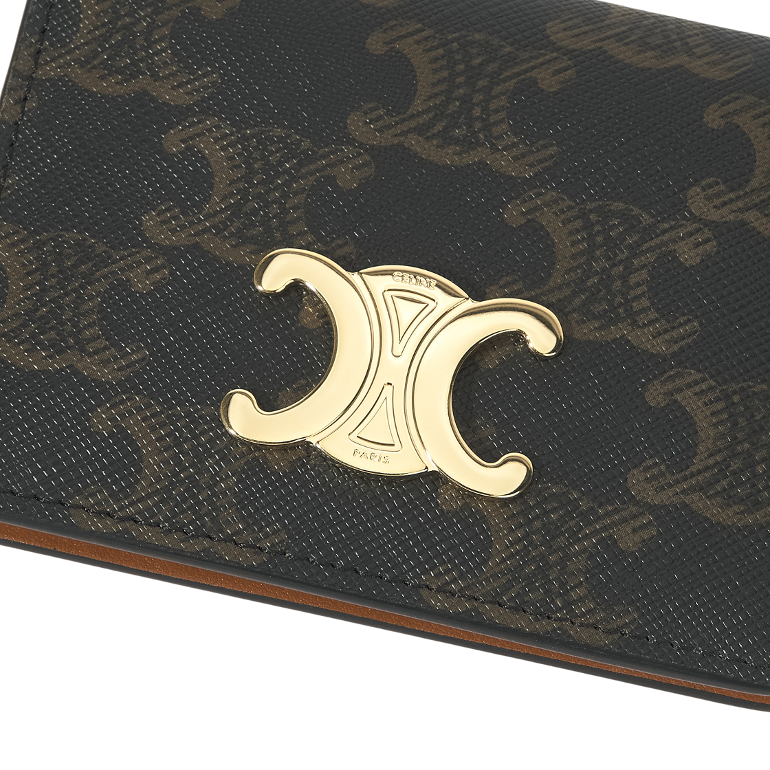 셀린느 바이폴드 카드 홀더 트리옹프 캔버스 탄(Celine Bi-Fold Card Holder in Triomphe Canvas Tan) - 4