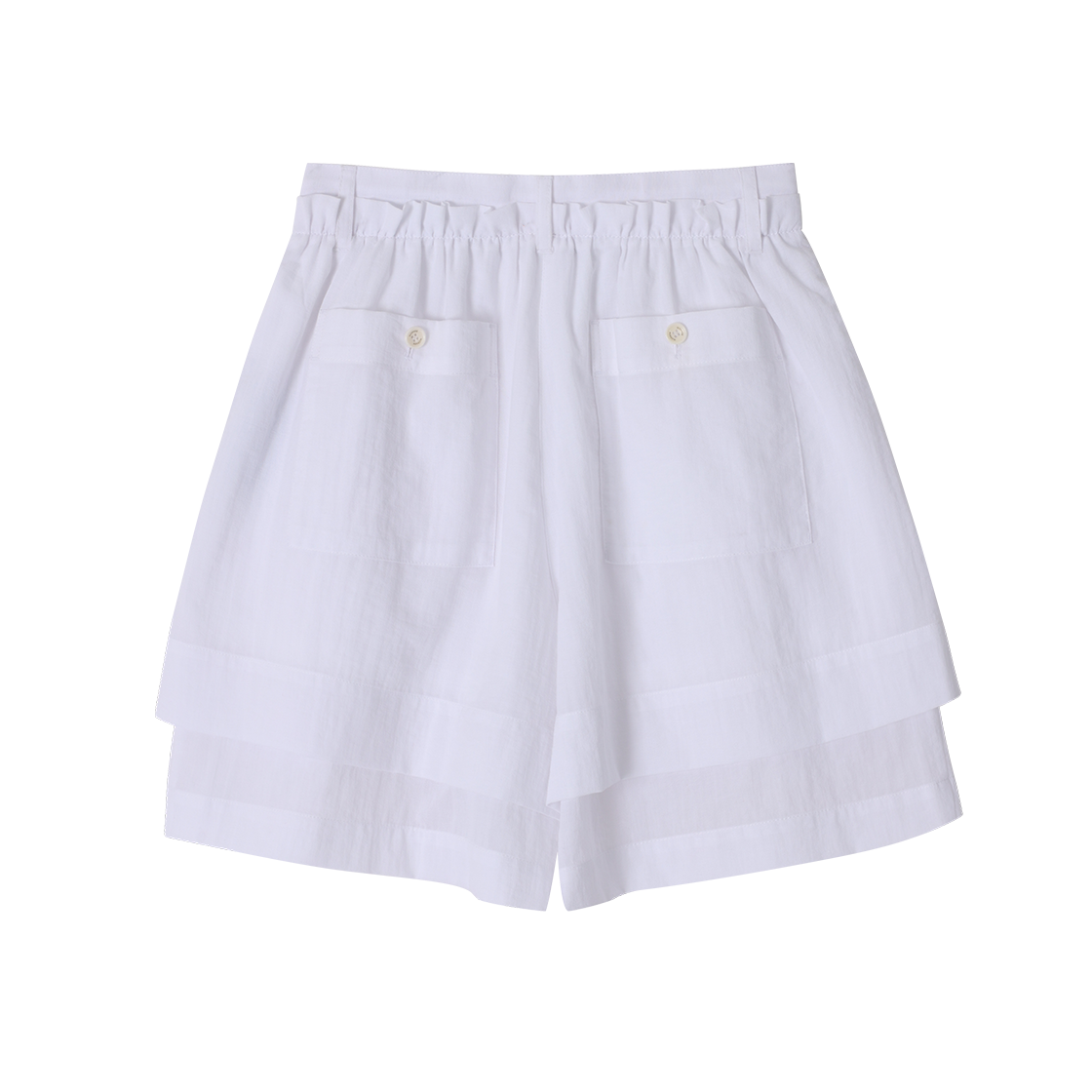 (W) 송지오 컬렉션 고스트 폴드 쇼츠 화이트((W) SONGZIO COLLECTION Ghostfold Shorts White) - 2