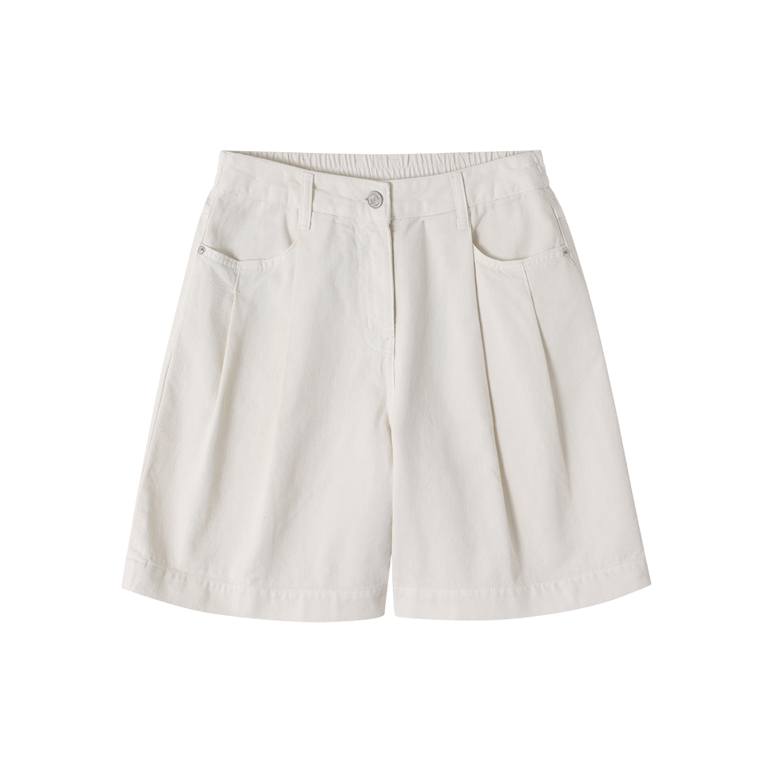 WI3PT329CR (W) SONGZIO Level Volume Denim Shorts Cream