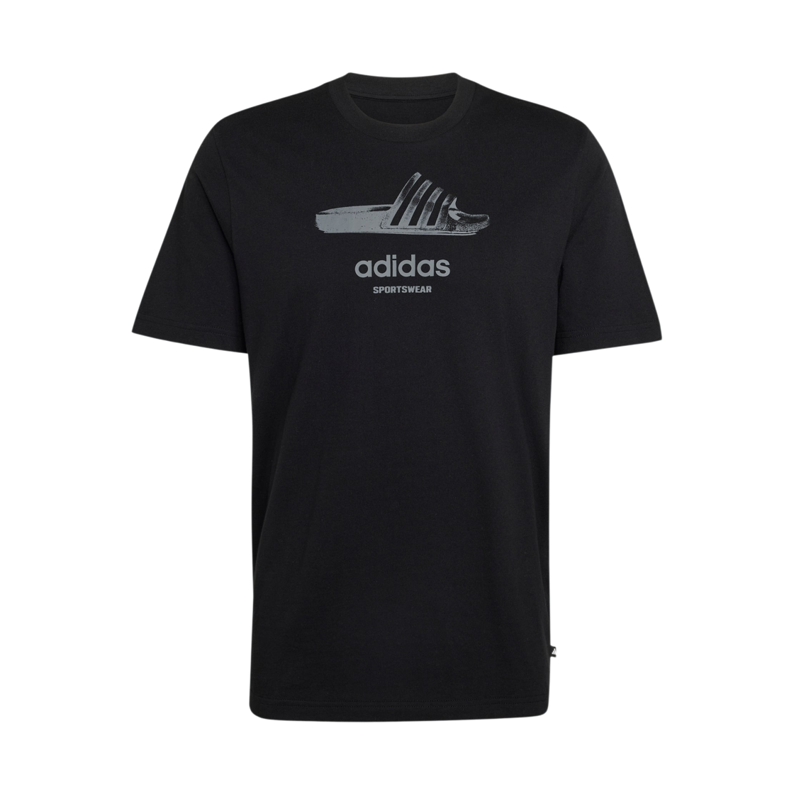 KG0934 Adidas Summer Slides Graphic T-Shirt Black - KR Sizing