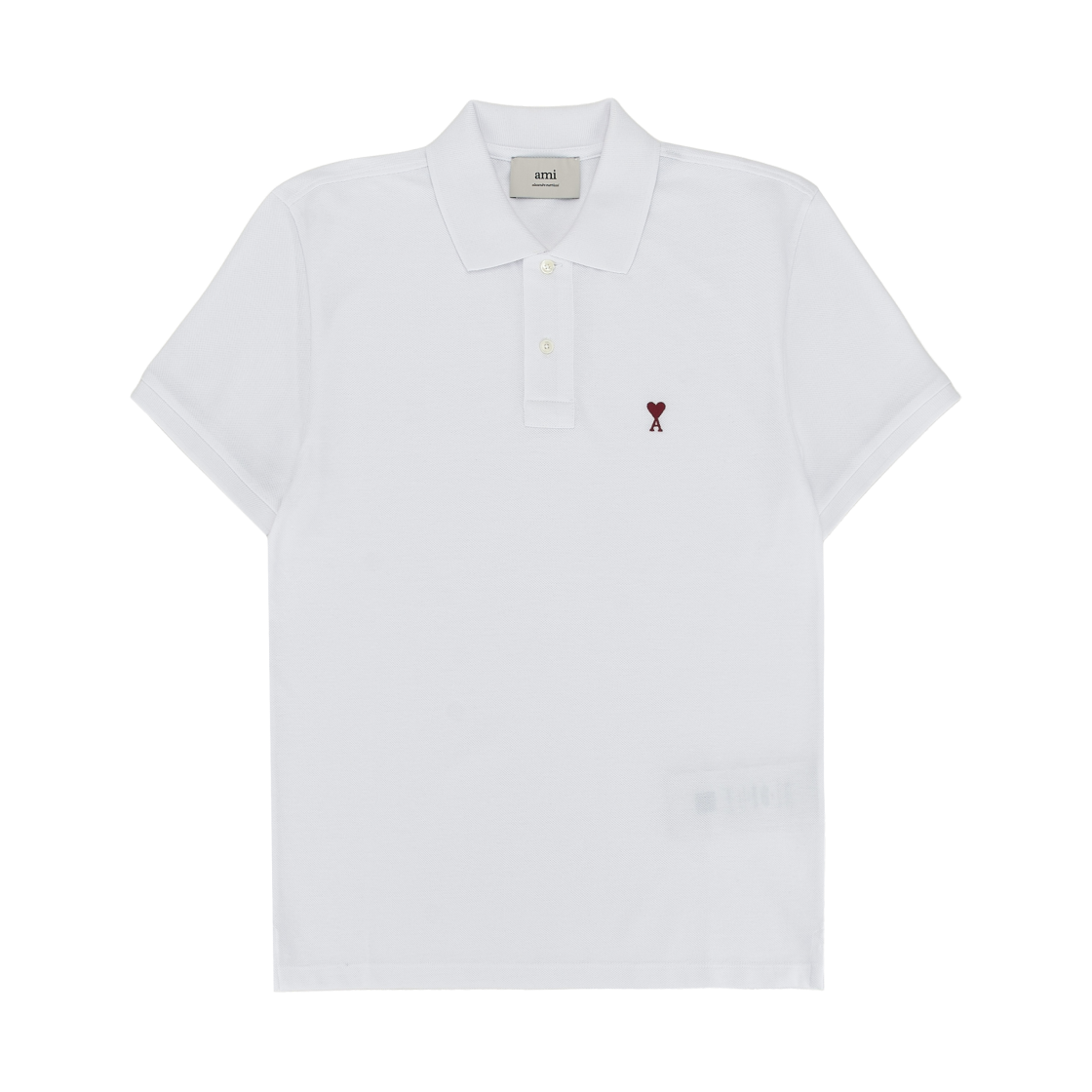 아미 스몰 하트 로고 폴로 셔츠 화이트(AMI de Coeur Polo Shirt White)