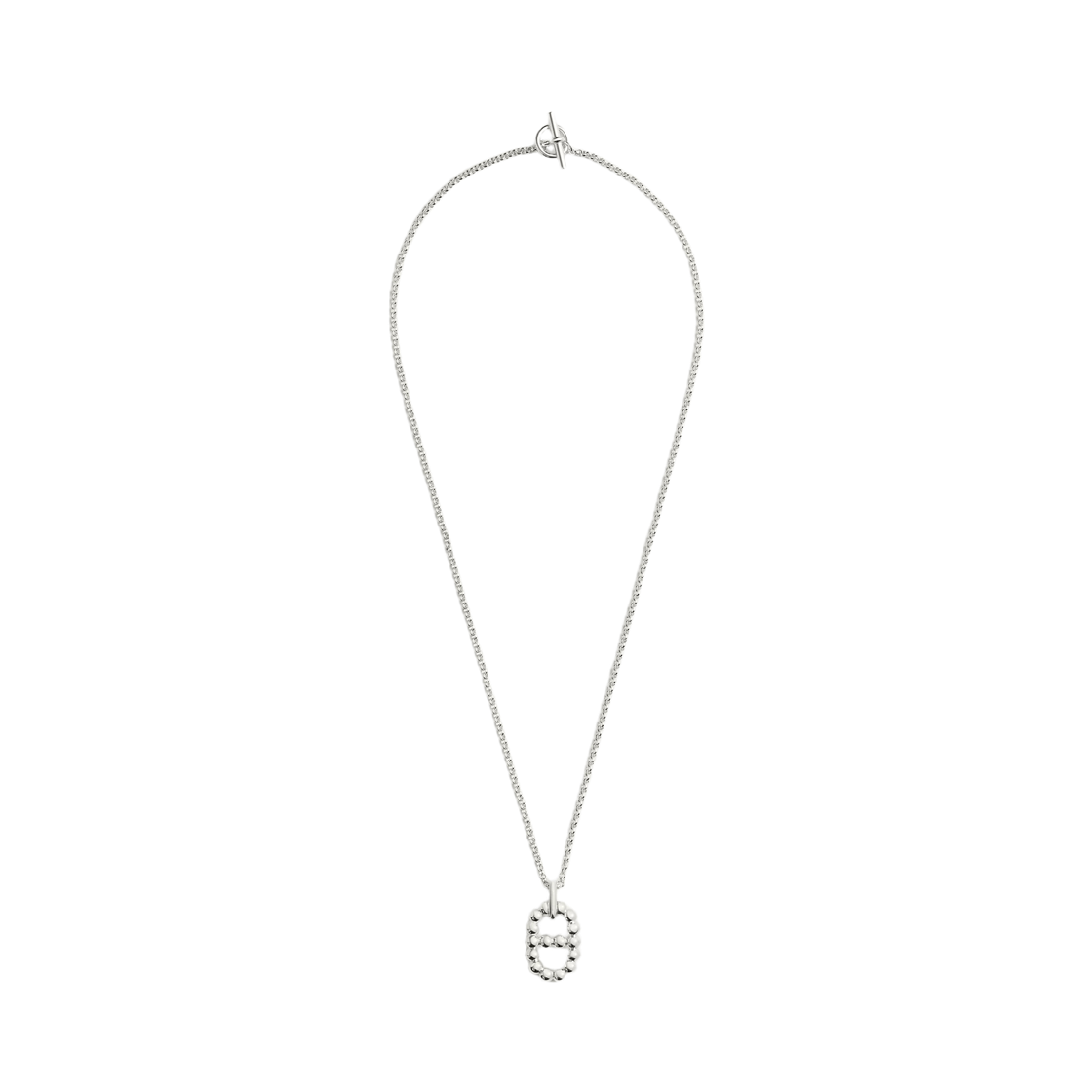 H126217B00 Hermes Large Chaine D'Ancre Alea II Beaded Pendant & Sterling Silver