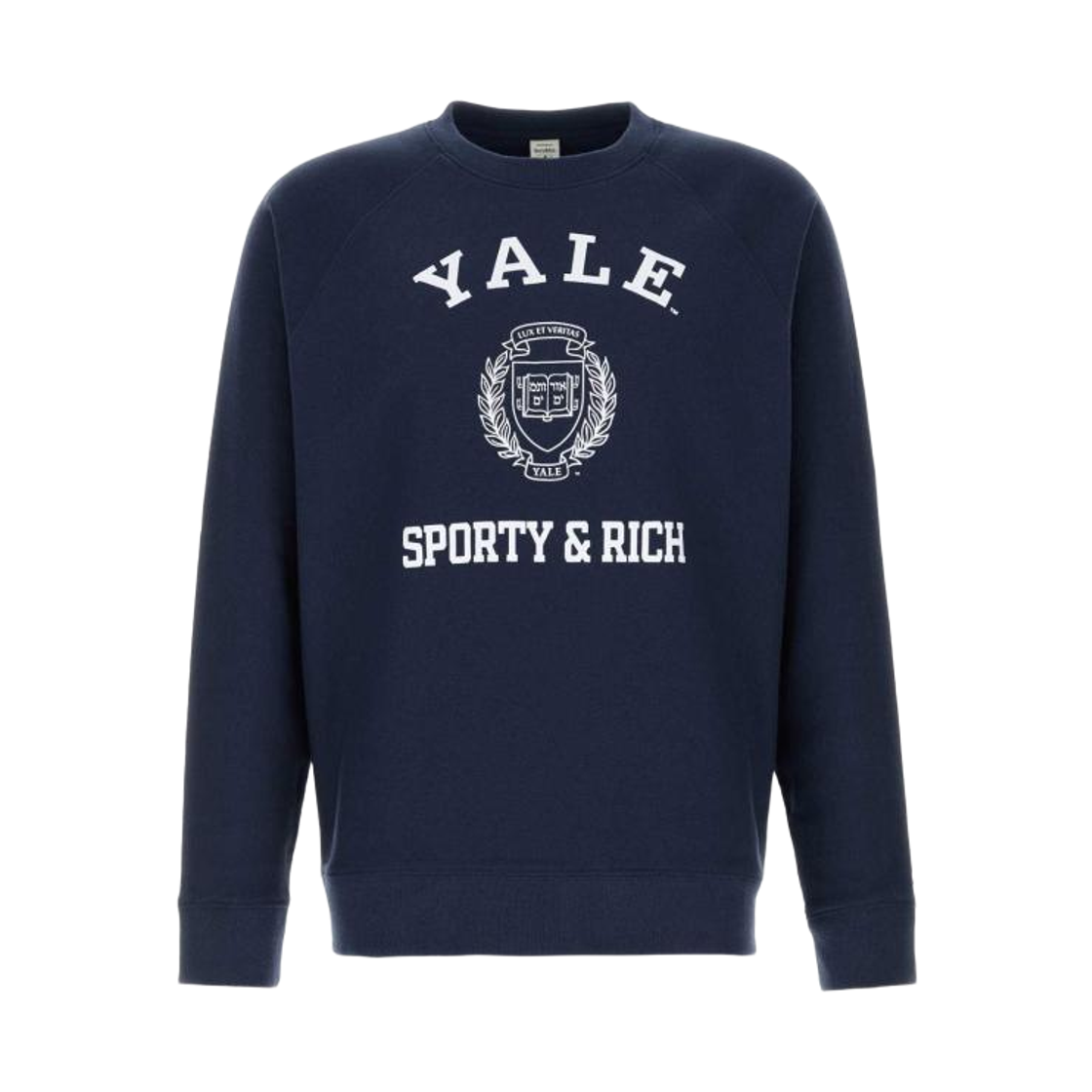 ST082611680BL Sporty & Rich Cotton Crewneck Dark Navy