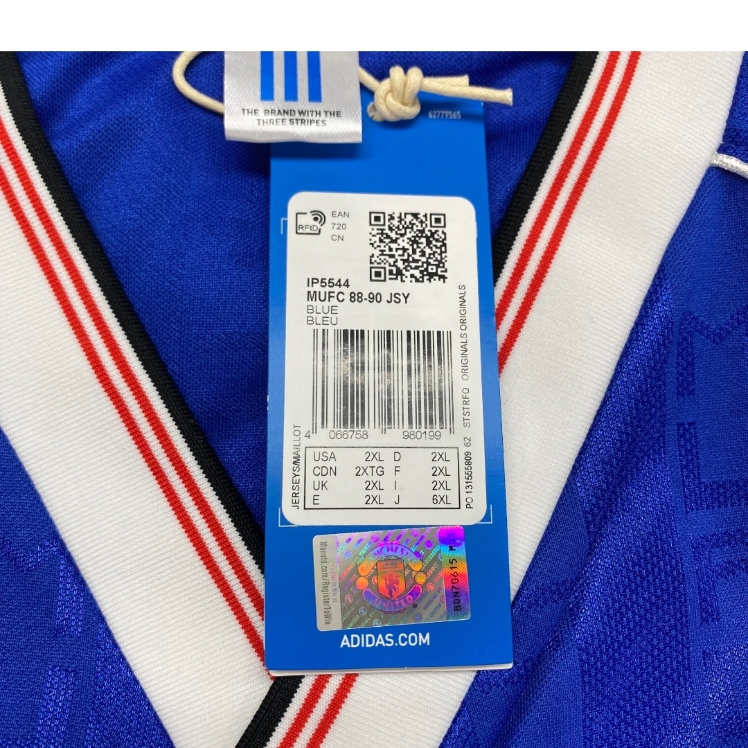 Adidas Manchester United 1988/90 Jersey Collegiate Royal - US Sizing 착용 스타일 - 4