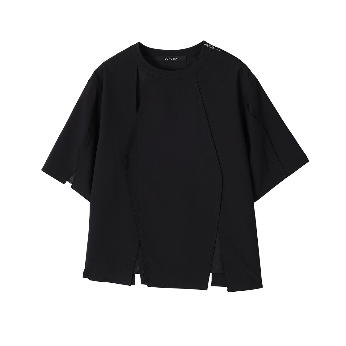 WI3BL756BK (W) SONGZIO COLLECTION Polyptych Woven Top Black