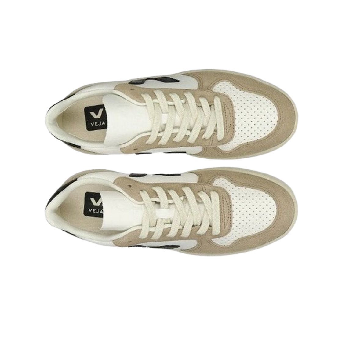 베자 V-10 레더 화이트 블랙(Veja V-10 Leather White Black) - 2