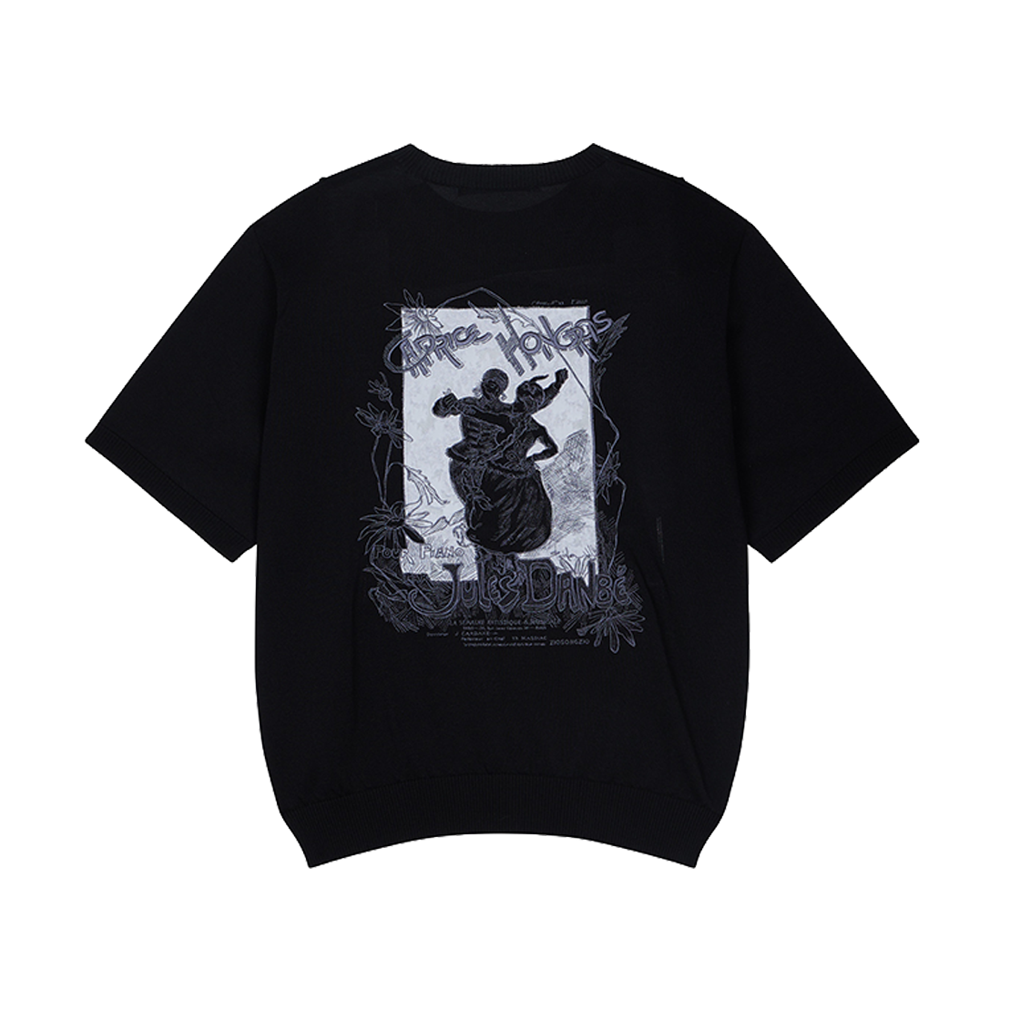 ZI3KT316BK ZIOSONGZIO Scherzo Embroidered Crewneck Knit Black