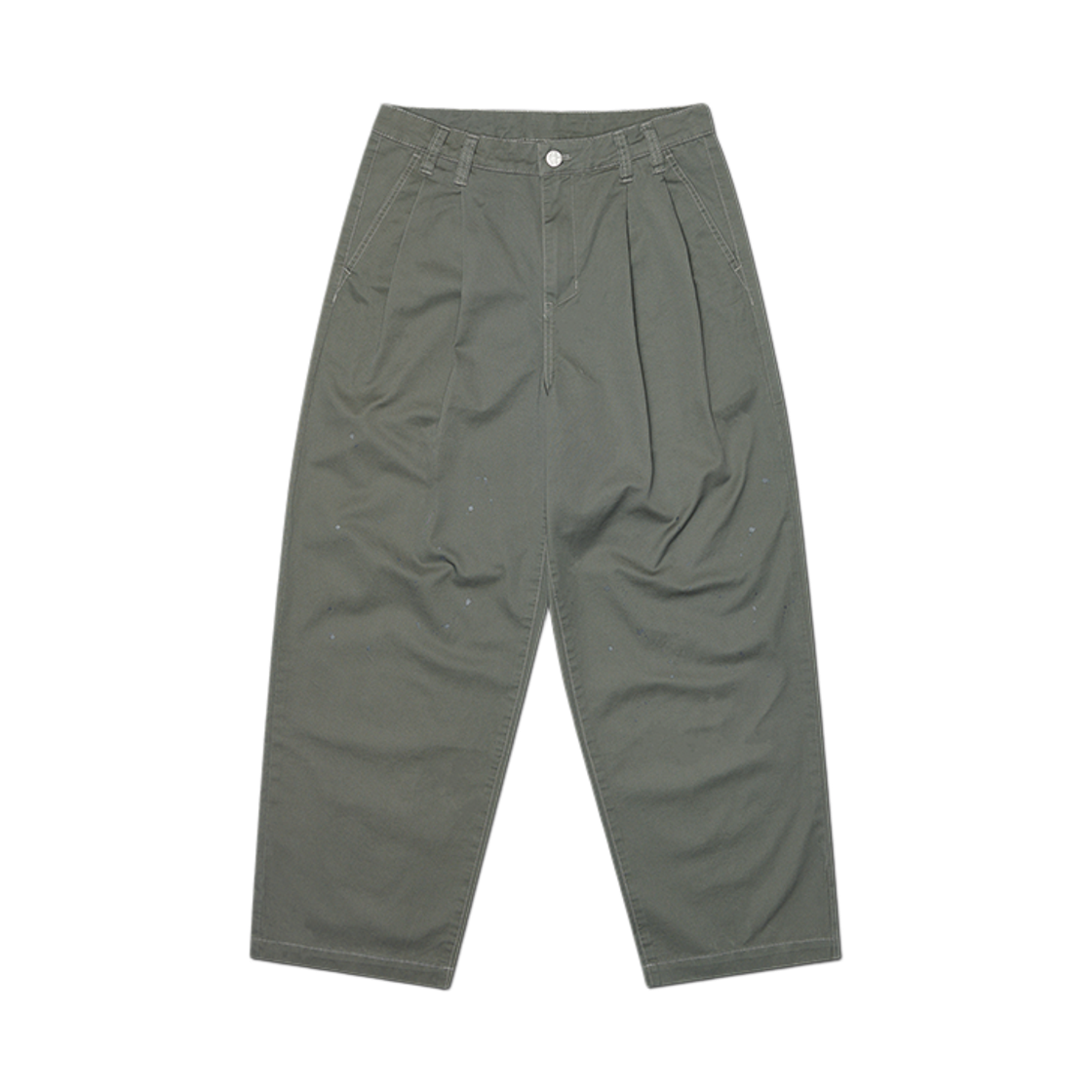 NMSS62PT04KHG NOMANUAL Painted Two Tuck Pants Khaki Gray