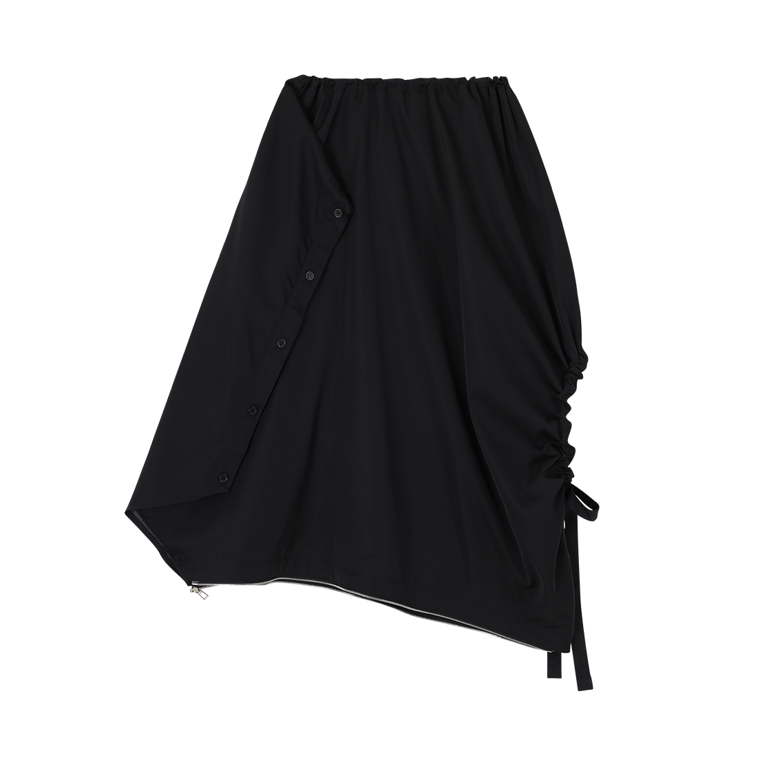 (W) 송지오 어시메트릭 메타 스커트 블랙((W) SONGZIO Asymmetric Meta Skirt Black) - 2
