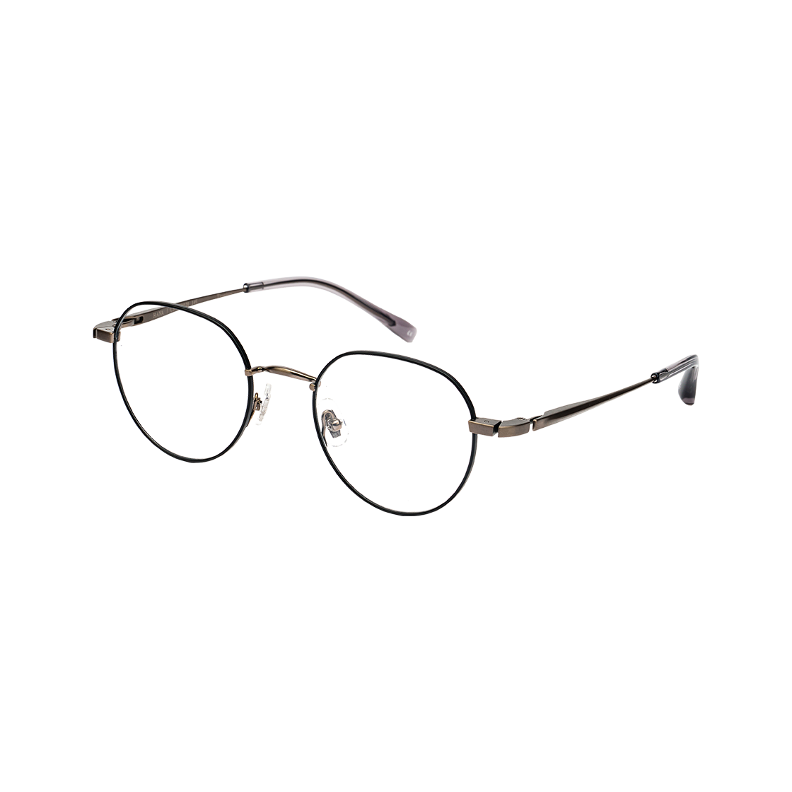 테츠오아이웨어 하나 메탈테 C3 블랙 & 앤틱 실버(TETSUO EYEWEAR Hana C3 Black & Antique silver) - 2