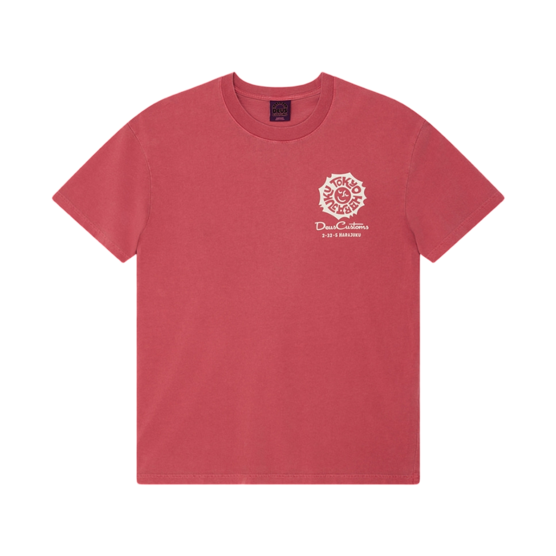 데우스 엑스 마키나 도쿄 어드레스 티셔츠 레드(Deus Ex Machina Tokyo Address T-Shirt Red) - 2