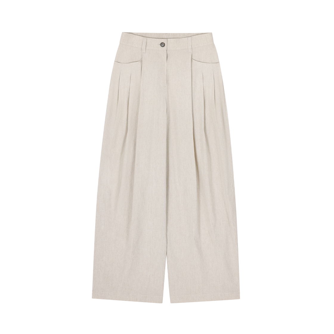 WI3PT317BE (W) SONGZIO Level Volume Linen Pants Beige
