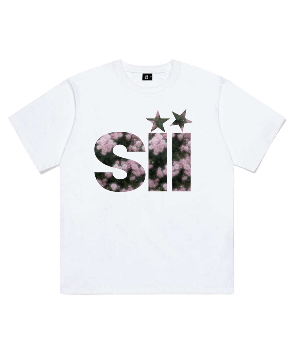 페이지시시 빅 플라워 아이포인트 프린트 오버핏 반팔티 화이트(pagesiisii Big Flower I-Point Print Oversized T-Shirt White) - 1