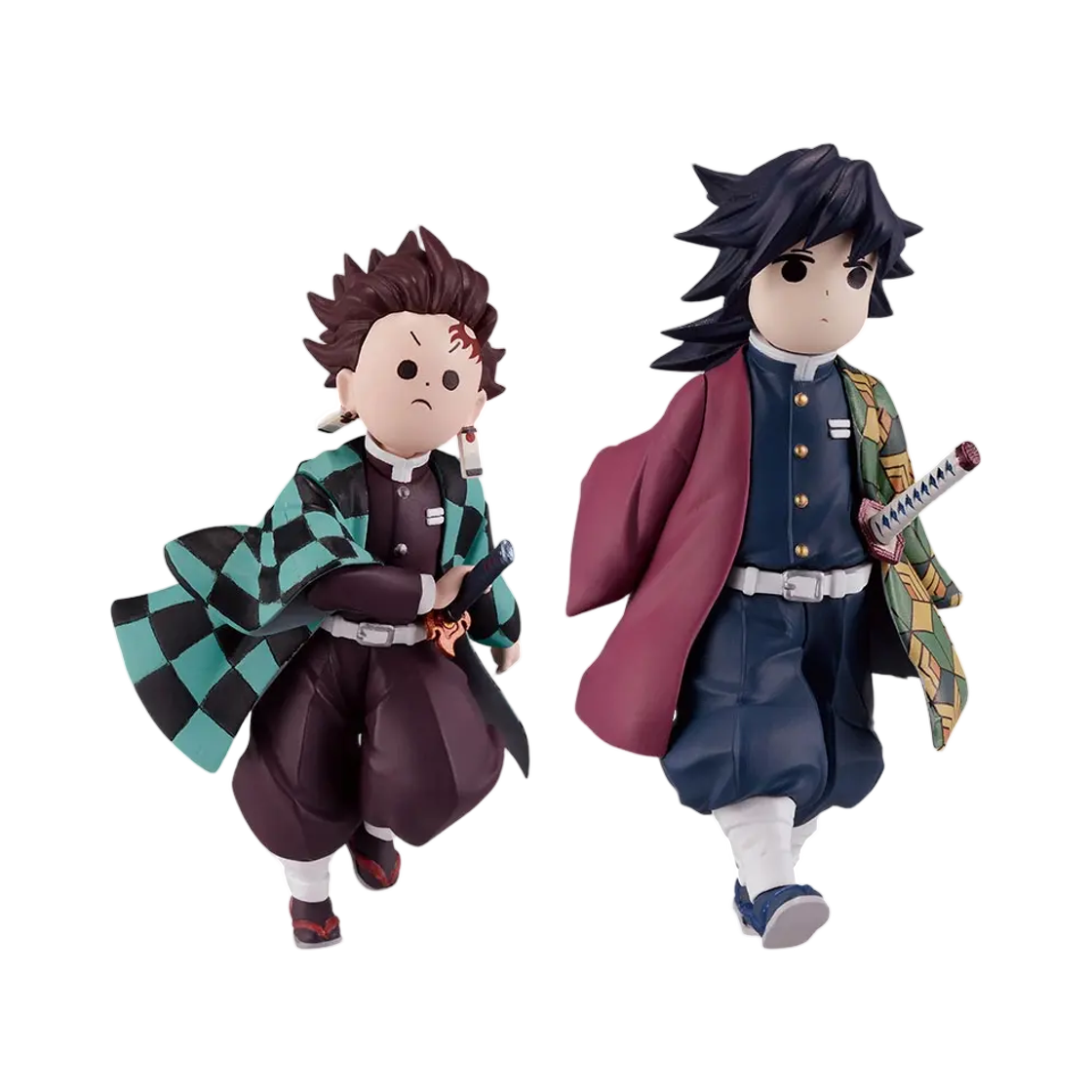 - Bandai Ichiban Kuji Demon Slayer: Kimetsu no Yaiba Upper Rank Two D Prize Tanjiro and Giyu's Toddler Figures Set