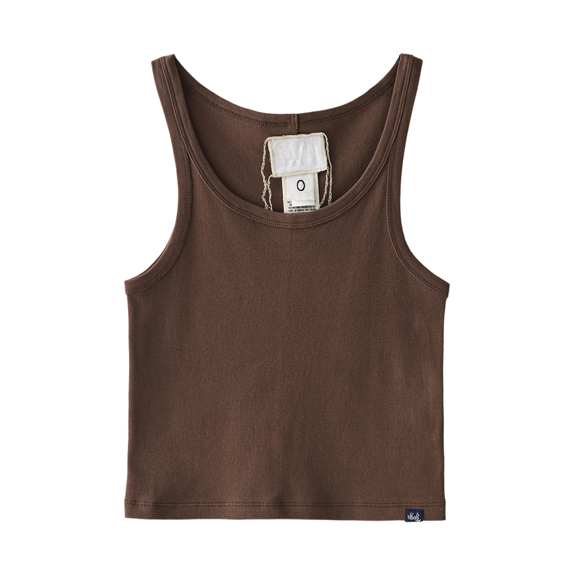 투위드 립 탱크탑나시 브라운(Tuewid Ribbed Sleeveless Tank Top In Taupe) - 1