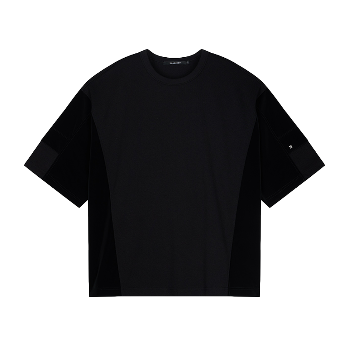 ZI3TS304BK ZIOSONGZIO High Gloss Patch Work T-Shirt Black