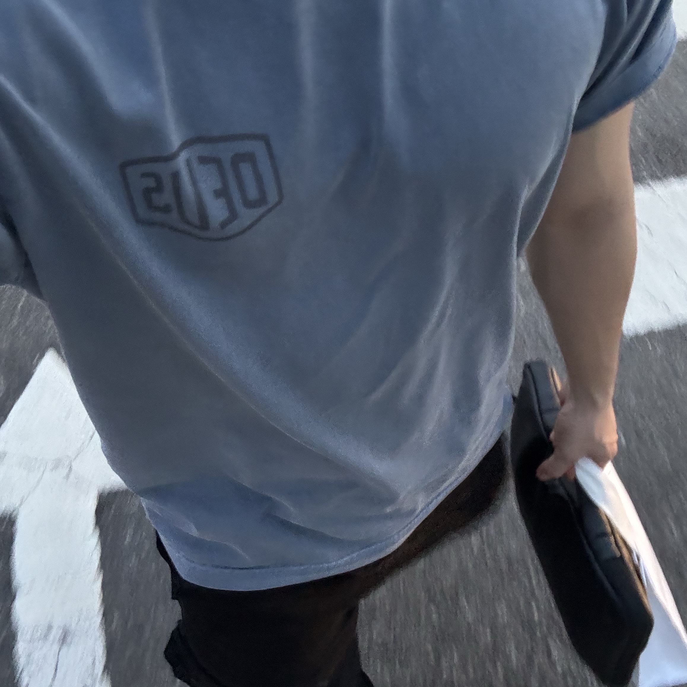 [6% 적립] Deus Ex Machina Dyed Seoul College Address Tee Dusty Navy 착용 스타일 - 1