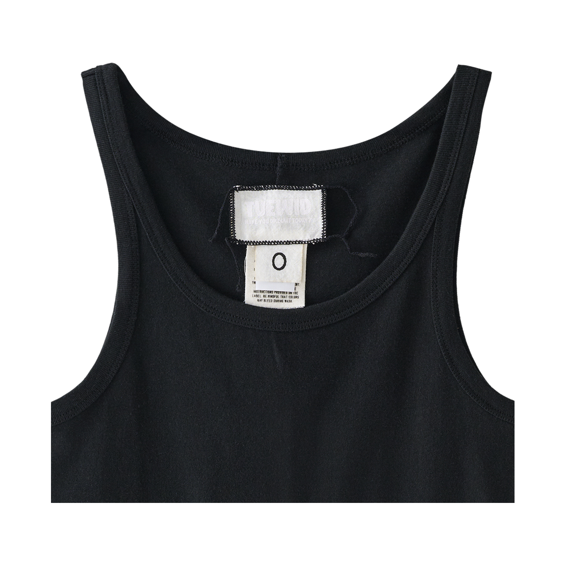 투위드 립 탱크탑나시 블랙(Tuewid Ribbed Sleeveless Tank Top In Black) - 4