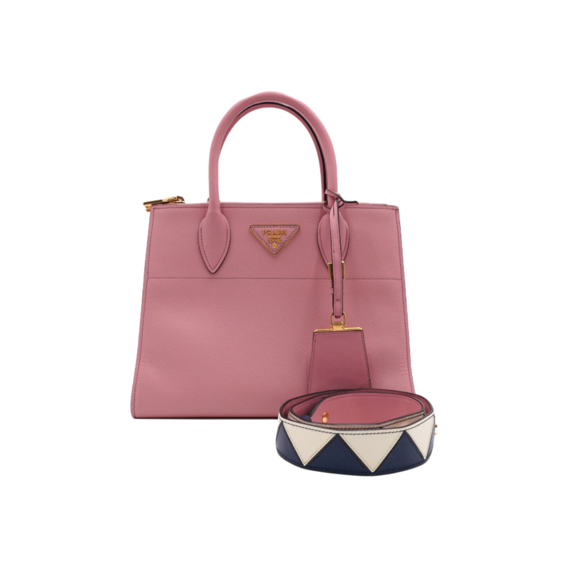 프라다 1BA103 핑크 사피아노 파라디그마 금장 로고 토트백 겸 숄더백aa64390(Prada 1BA103 Pink Saffiano Paradigma Tote & Shoulder Bag Gold Logo)