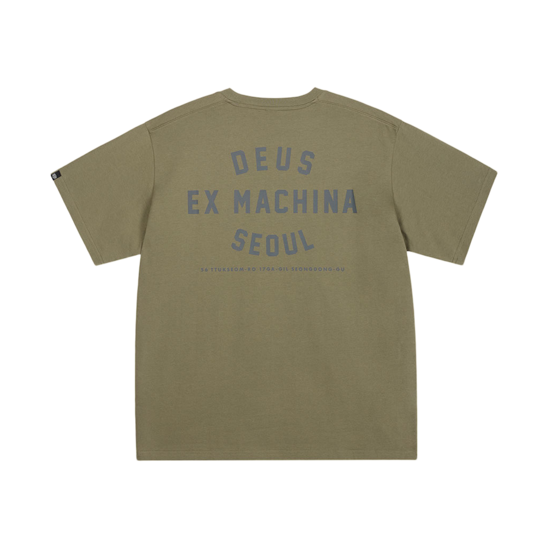 데우스 엑스 마키나 서울 컬리지 어드레스 티셔츠 올리브(Deus Ex Machina Seoul College Address T-Shirt Olive)