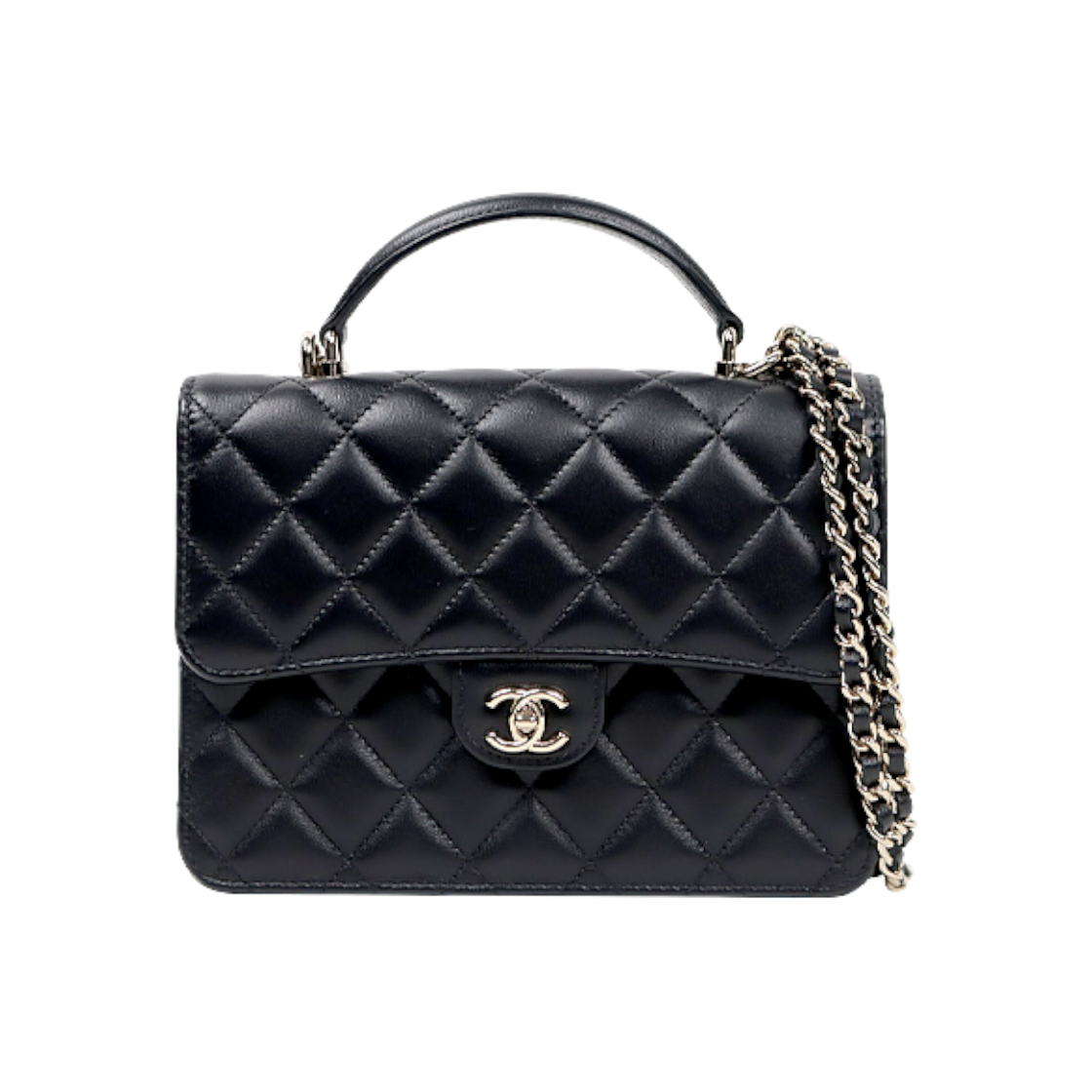 샤넬 미니 블랙 탑핸들 2WAY백 C-A58486(Chanel Mini Black Top Handle 2-Way Bag C-A58486) - 1