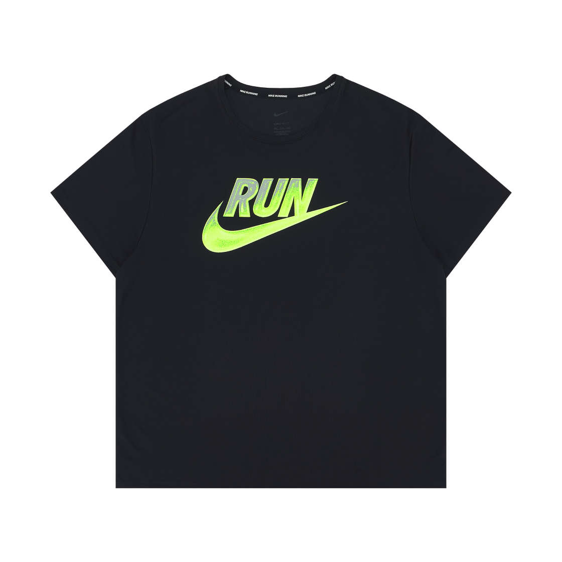 나이키 마일러 런 에너지 드라이핏 숏슬리브 러닝 탑 블랙 - 아시아(Nike Miler Run Energy Dri-Fit Short Sleeve Running Top Black - Asia) - 1