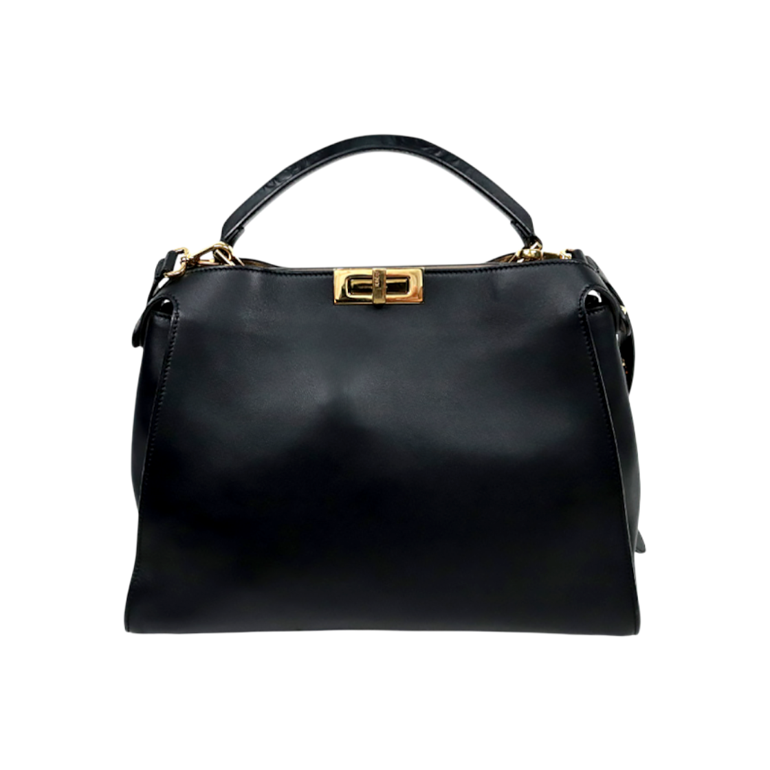 ITGVR684P956 Fendi Black Leather Peekaboo C-A59856