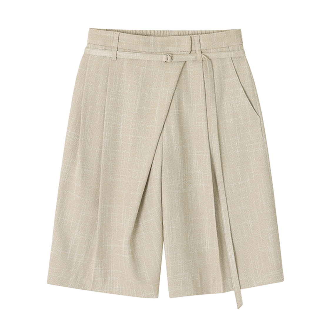 WI3PT309BE (W) SONGZIO Asymmetric Wrap Shorts Beige